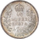 Silver Quarter Rupee Coin of King Edward VII of Calcutta Mint of 1908.