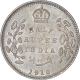 Silver Half Rupee Coin of King Edward VII of Calcutta Mint of 1910.