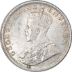 Silver Half Rupee Coin of King George V of Calcutta Mint of 1925.