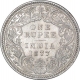 Silver One Rupee Coin of Victoria Empress of Calcutta Mint of 1877.  