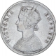 Silver One Rupee Coin of Victoria Empress of Calcutta Mint of 1881.