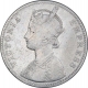 Silver One Rupee Coin of Victoria Empress of Bombay Mint of 1884.  