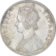 Silver One Rupee Coin of Victoria Empress of Calcutta Mint of 1885. 