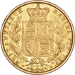 Gold Sovereign of Victoria Queen of United Kingdom of 1865.