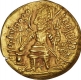 Very Rare Gold Dinar Coin of Kushan Dynasty of Vasudeva I of OESHO Type.