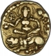 Very Rare Gold Dinar Coin of Gupta Dynasty of Chandragupta II of Lion Slayer Type.