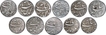 Lot of 11 Months Silver One Rupee Coins of Jahangir of Patna Mint.