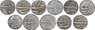 Lot of 11 Months Silver One Rupee Coins of Jahangir of Patna Mint.