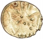 Gold Fanam Coin of Srirangaraya III of Aravidu Dynasty of Vijayanagar Kingdom.