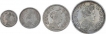 Set of Silver Rupee and Anna Coins of Sayaji Rao III of Barodo State.