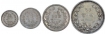 Set of Silver Rupee and Anna Coins of Sayaji Rao III of Barodo State.