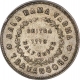 Silver Half Rupee Chitra Coin of Bala Rama Varma II of Travancore State.