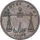 Copper Quarter Anna Coin of Calcutta Mint of Bombay Presidency.