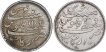 Silver One Rupee Coins of Arkat Mint of Madras Presidency.