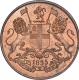 Copper One Quarter Anna Coin of East India Company of Calcutta Mint of 1835.