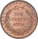 Copper One Quarter Anna Coin of East India Company of Birmingham Mint of 1858. 