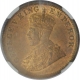 Copper One Quarter Anna Coin of King George V of Calcutta Mint of 1911.