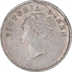 Rare Silver Two Annas Coin of Victoria Queen of Calcutta Mint of 1841.