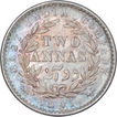 Silver Two Annas Coin of Victoria Queen of Calcutta Mint of 1841.  