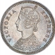 Silver Two Annas Coin of Victoria Empress of Calcutta Mint of 1878.