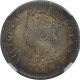 Silver Quarter Rupee Coin of Victoria Queen of Calcutta Mint of 1862.