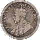 Silver Quarter Rupee Coin of King George V of Calcutta Mint of 1911.