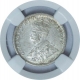 Silver Quarter Rupee Coin of King George V of Calcutta Mint of 1913. 