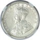 Rare Silver Quarter Rupee Coin of King George V of Calcutta Mint of 1915.