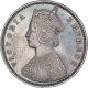 Silver Half Rupee Coin of Victoria Empress of Bombay Mint of 1888.