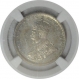 Silver Half Rupee Coin of King George V of Calcutta Mint of 1927.