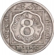 Cupro Nickel Eight Annas Coin of King George V of Calcutta Mint of 1920.