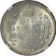 Silver One Rupee Coin of King Edward VII of Calcutta Mint of 1906.