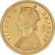 Gold One Mohur Coin of Victoria Empress of Calcutta Mint of 1879.