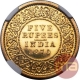 Gold Five Rupees Coin of Victoria Queen of 1870.