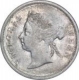 Silver Fifty Cents Coin of Victoria Queen of Strait Settlements.