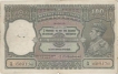 1938 British India One Hundred Rupees Note of King George VI Signed by C D Deshmukh of Madras Circle.