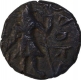 Copper Drachma Coin of Kanishka I of Kushana Dynasty of Moon Type.