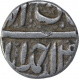 Silver Half Rupee Coin of Akbar of Ahmadabad Mint. 