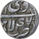 Silver Half Rupee Coin of Akbar of Lahore Mint of Di Month.