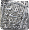 Silver Square One Rupee Coin of Akbar of Fathpur Dar Ul Sultanate Mint.