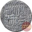 Silver One Rupee Coin of Akbar of Ahmadabad Mint.