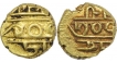 Gold Fanam Coins of Krishnaraja Wadiyar III of Mysore.