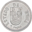 Silver One Rupia Coin of Indo Portuguese.