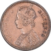 Copper One Twelfth Anna Coin of Victoria Empress of Calcutta Mint of 1878.