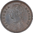 Copper One Twelfth Anna Coin of Victoria Empress of Calcutta Mint of 1883.