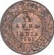 Copper One Twelfth anna Coin of Victoria Empress of Calcutta Mint of 1901.