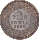 Copper Half Pice Coin of Victoria Empress of Calcutta Mint of 1898.