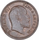 Copper Half Pice Coin of King Edward VII of Calcutta Mint of 1904.