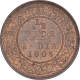 Copper Half Pice Coin of King Edward VII of Calcutta Mint of 1905.