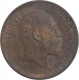 Bronze Half Pice Coin of King Edward VII of Calcutta Mint of  1906.